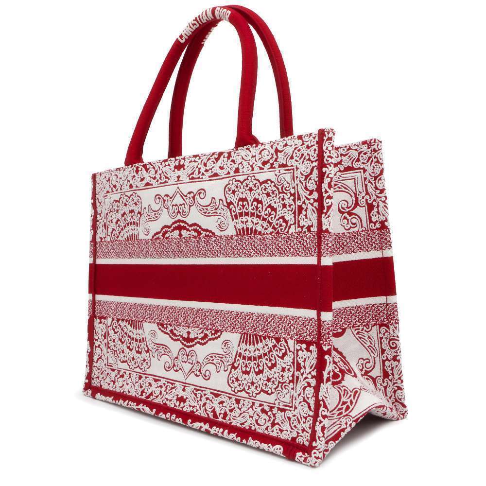 Dior White Book  Bag Christian Tote
